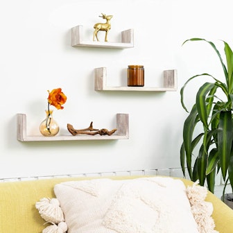 Greenco Set of 3 Floating “U” Shelves