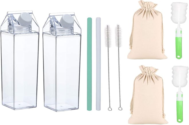 Fanovo Milk Carton Water Bottle (2-Pack)