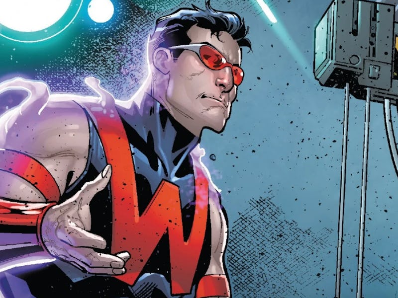 Simon Williams a.k.a. Wonder Man floats in the air in Avengers Vol. 1 #685. Published in 2018.