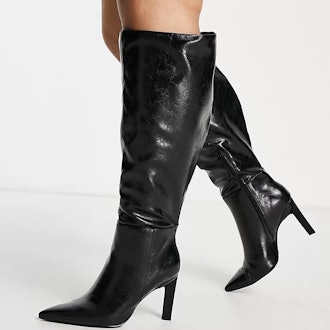 Plus Size Krista Wide Calf Thigh-High Boots with Belt Strap | Fashion to  Figure