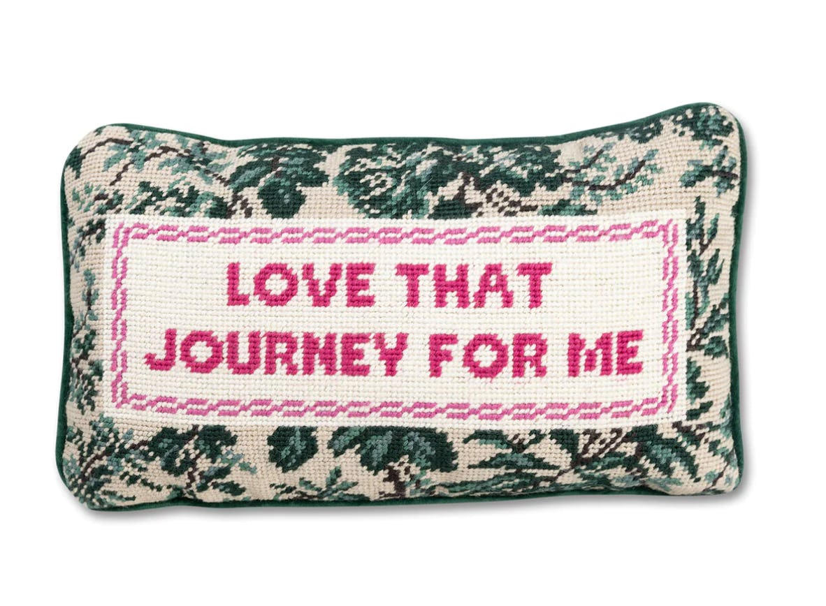 Love That Journey Needlepoint Pillow