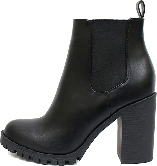 Soda Glove Chunky Heel Ankle Boots