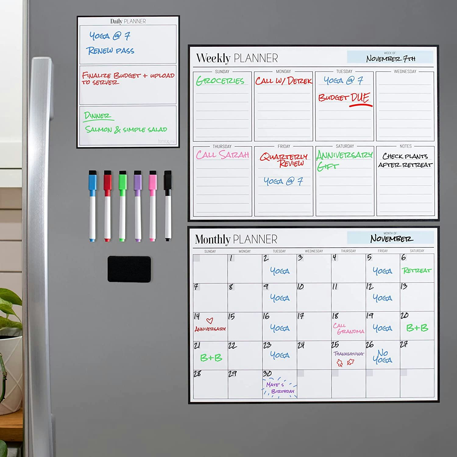 Home &amp; Me Magnetic Dry Erase Calendar Bundle
