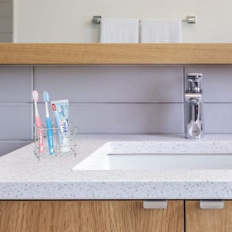 HBlife Stainless Steel Toothbrush Organizer