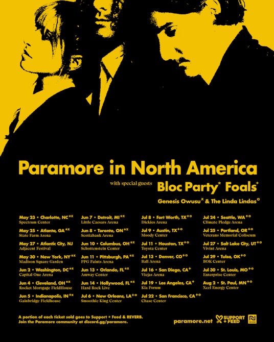 paramore east coast tour