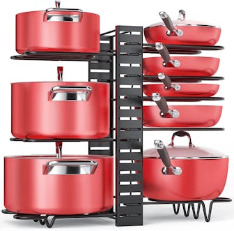 MUDEELA Pot and Pan Cabinet Organizer Rack