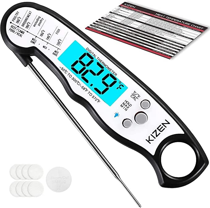 Zulay Kitchen Digital Meat Thermometer - Red and Black, 1 - Foods Co.