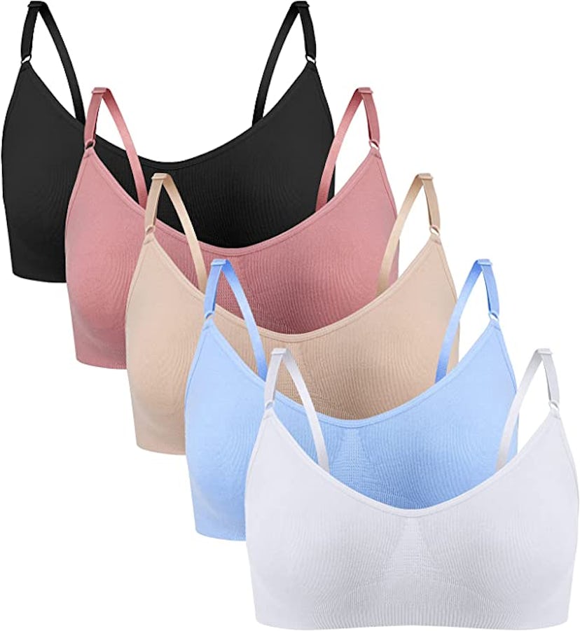 HIVOF Girls Comfortable Camisole Bra with Adjustable Thin Straps