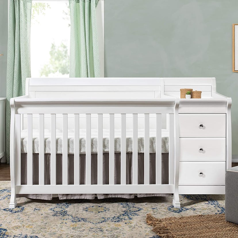 white DaVinci Kalani 4-in-1 Convertible Crib and Changer