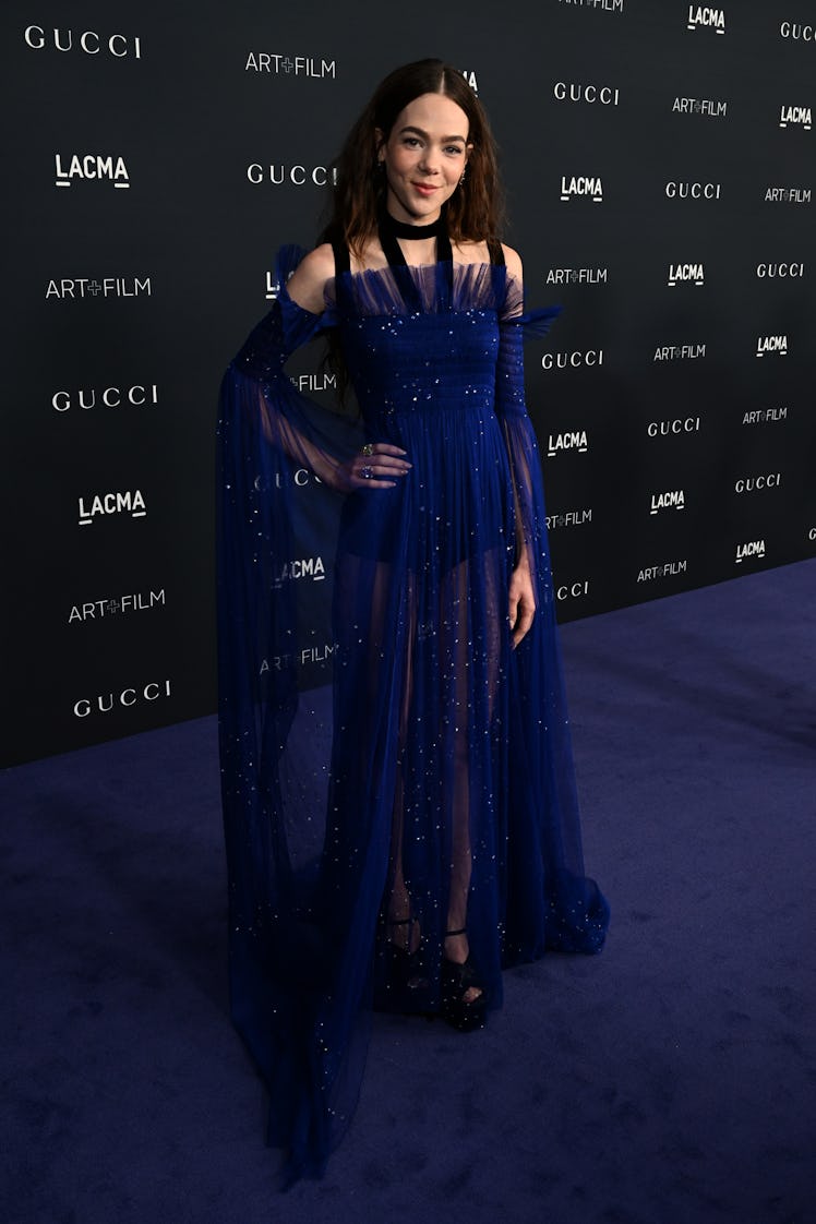 Ximena Lamadrid, wearing Gucci, attends the 2022 LACMA ART+FILM GALA Presented By Gucci at Los Angel...