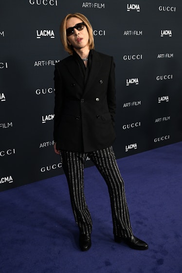 Yoshiki attends the 2022 LACMA ART+FILM GALA Presented By Gucci at Los Angeles County Museum of Art ...