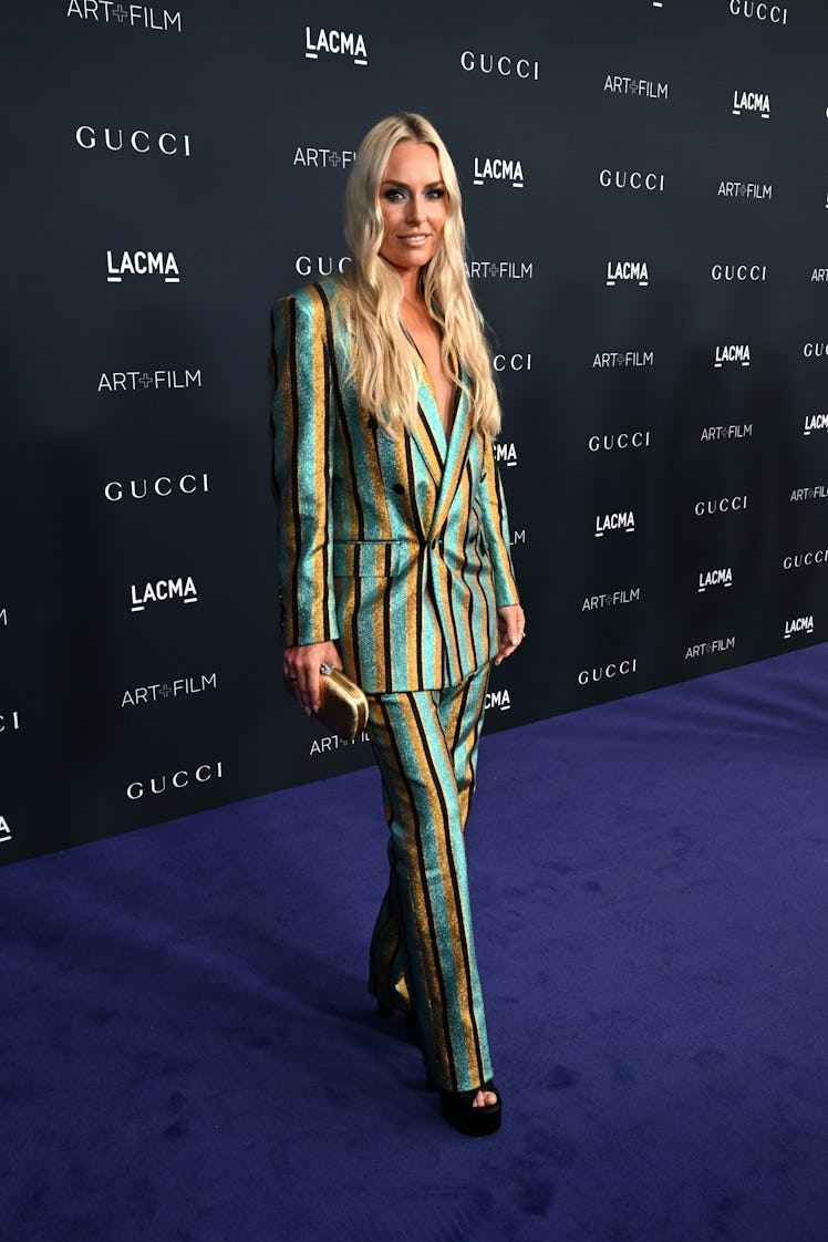 Lindsey Vonn, wearing Gucci, attends the 2022 LACMA ART+FILM GALA Presented By Gucci at Los Angeles ...