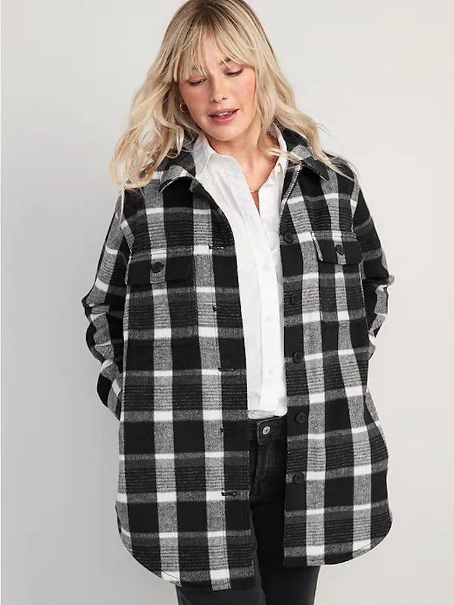 Plaid Soft-Brushed Utility Shacket