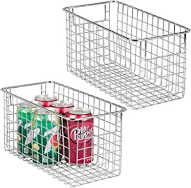 These metal wire baskets are part of Kim Kardashian's walk-in fridge tour. 