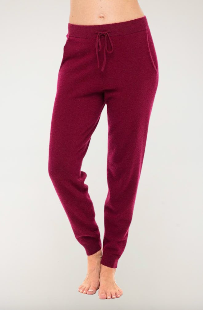 Tamara Cashmere Joggers in Merlot