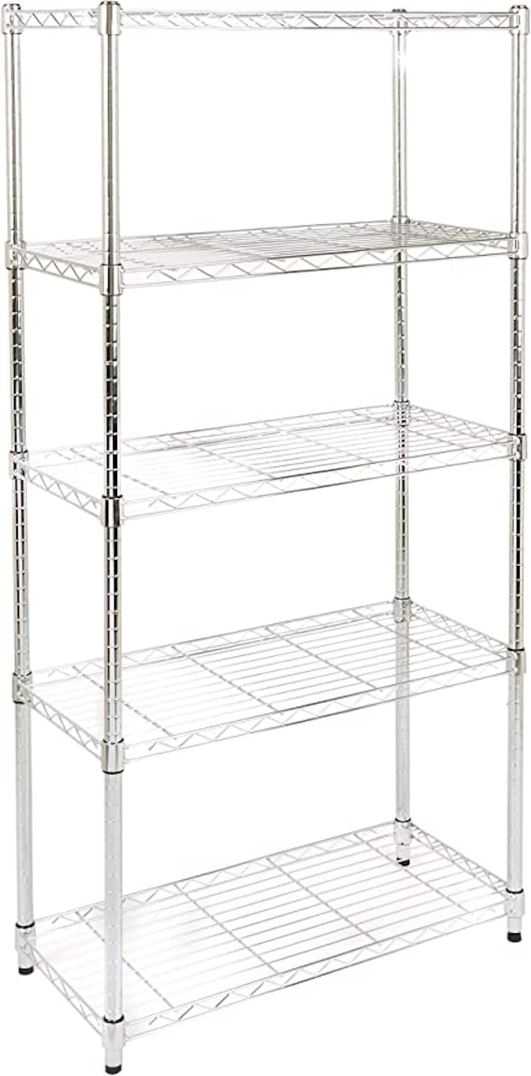 This shelving unit is part of Kim Kardashian's walk-in fridge tour. 