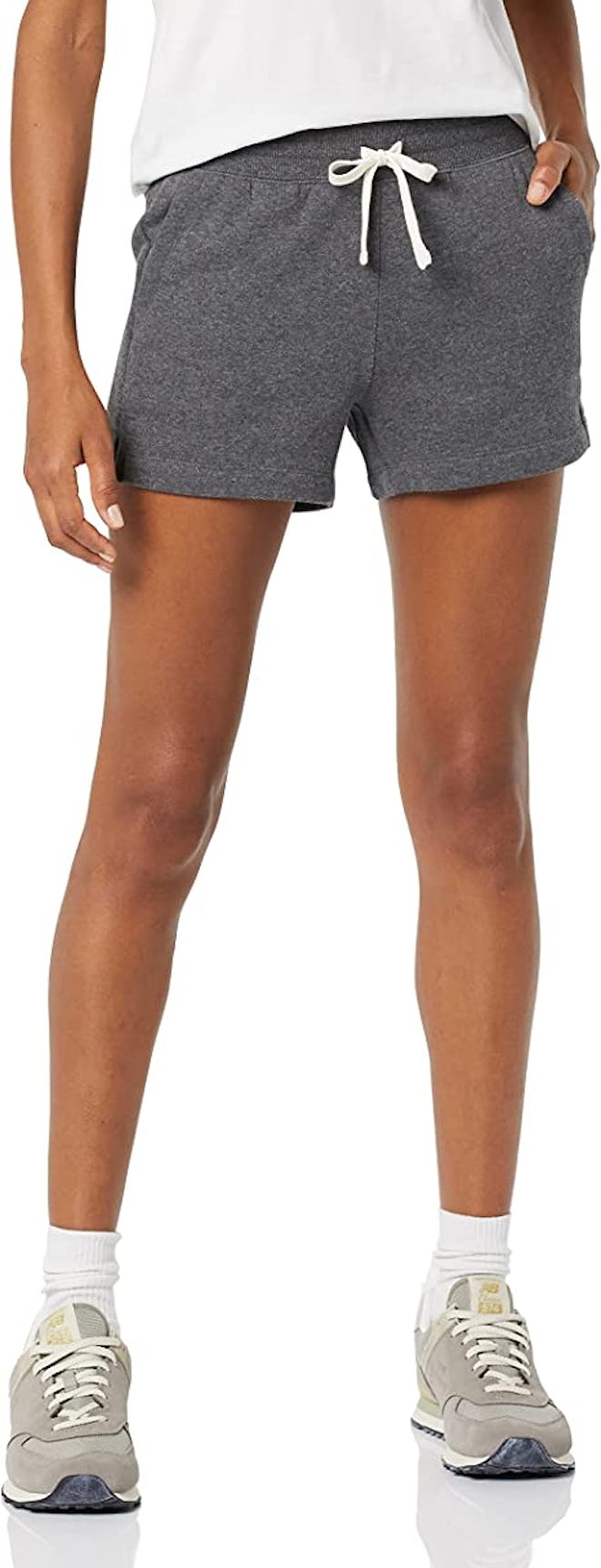 These fleece sweat shorts are thick and plush.
