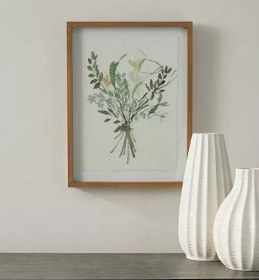 Botanical Print Framed Wall Decor From Big Lots is a Kendall Jenner inspired bathroom item for self-...