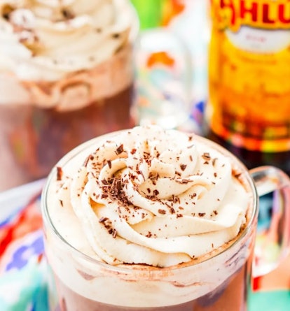 Sugar and Soul recipe for alcoholic hot chocolate using Kahlua coffee liqueur