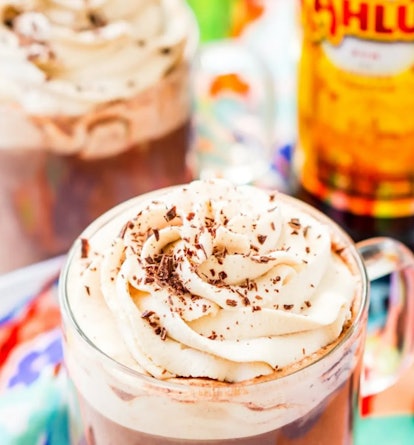 Sugar and Soul recipe for alcoholic hot chocolate using Kahlua coffee liqueur