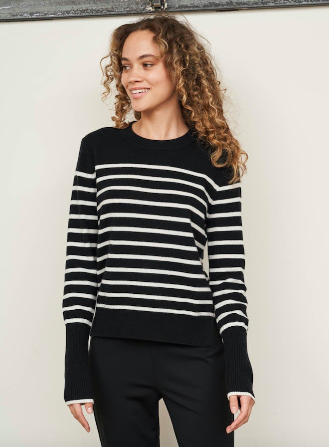 Lean Lines Sweater in Black/Cream