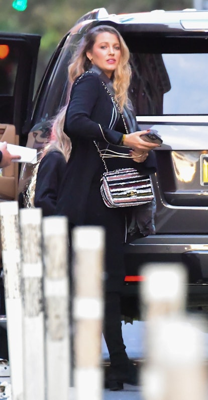Blake Lively Can/t Stop Wearing This Rare Blue Denim Chanel Bag