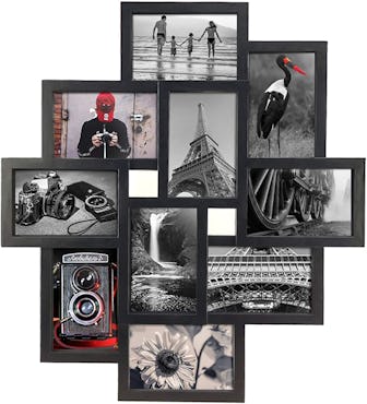 Lavezee 10-Opening 4x6 Black Collage Picture Frame