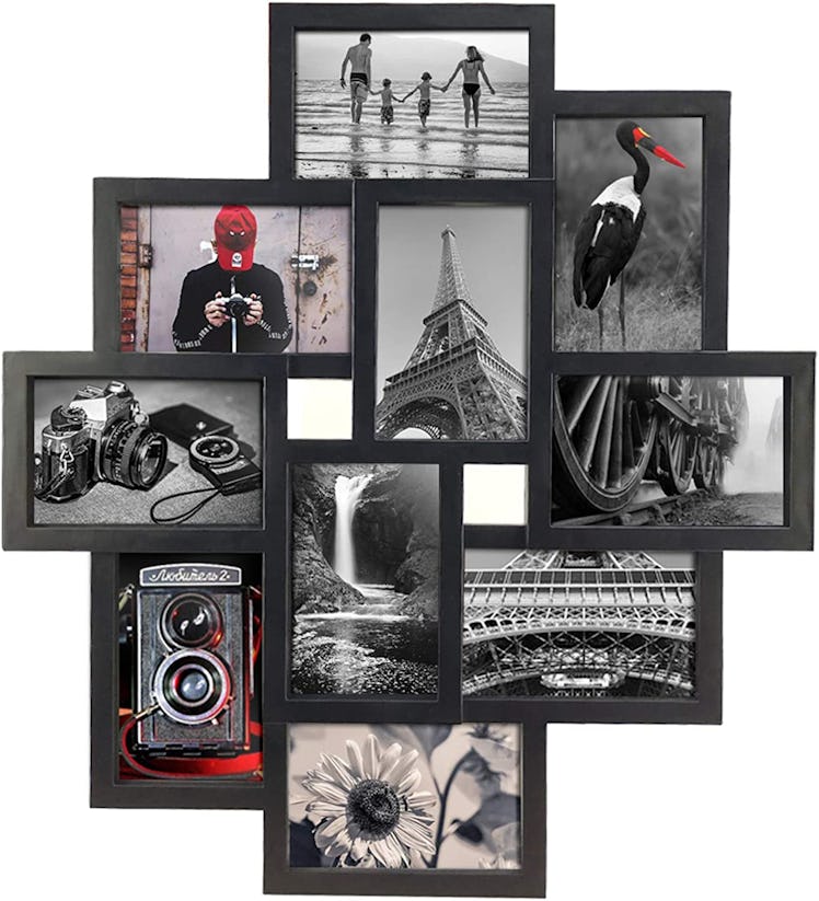 Lavezee 10-Opening 4x6 Black Collage Picture Frame