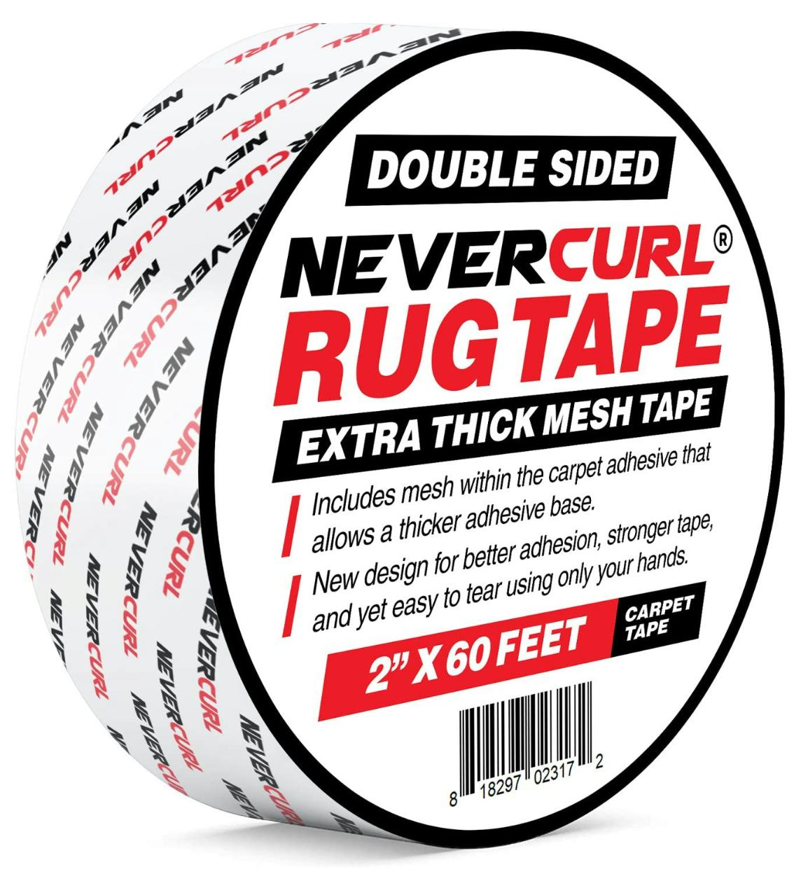 iPrimio NeverCurl Double Sided Extra Thick Rug Tape