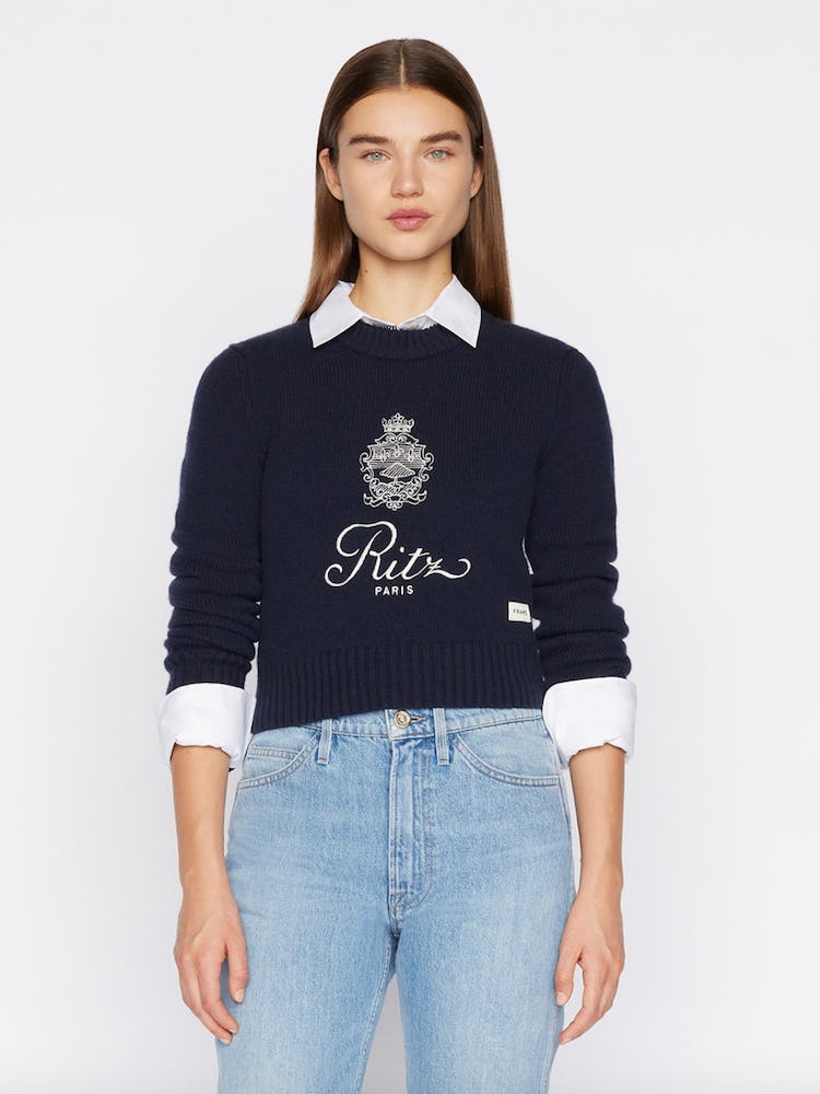 Ritz Cashmere Sweater in Navy