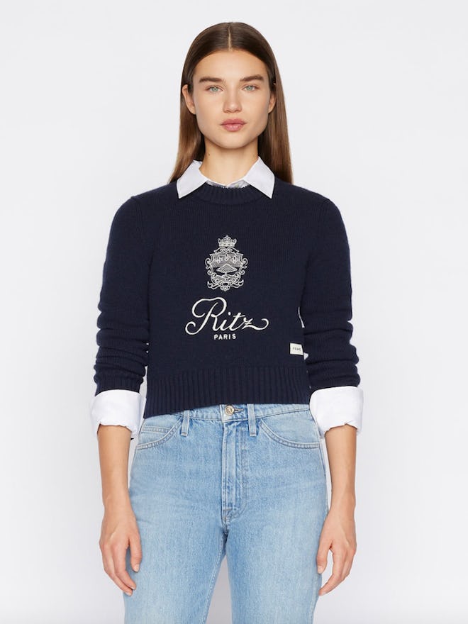 Ritz Cashmere Sweater in Navy