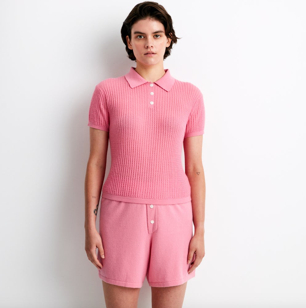 Shrunken Polo in Bubble Gum
