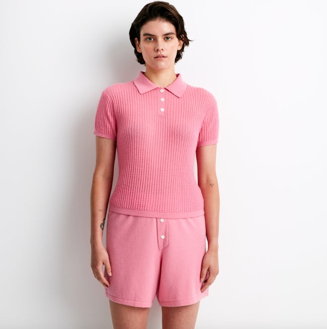 Shrunken Polo in Bubble Gum