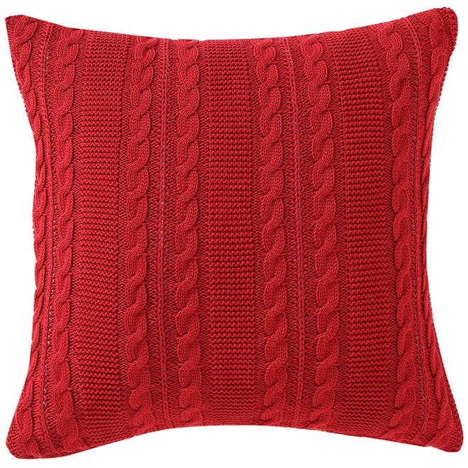 18" x 18" Red Cotton Throw Pillow