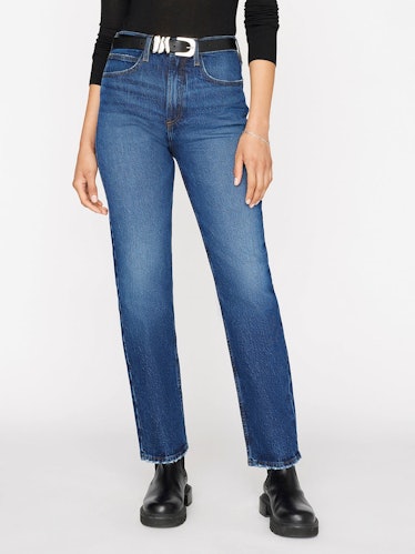 FRAME blue straight-leg jeans