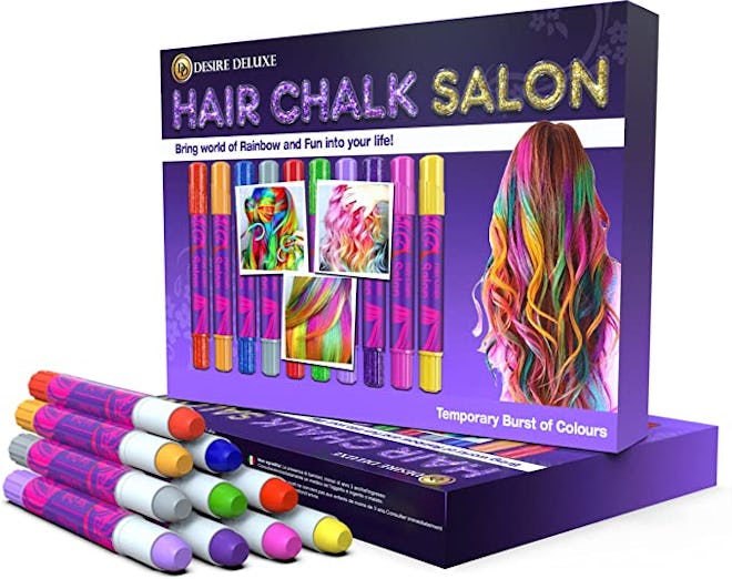 Hair chalk is a colorful non-toy gift idea for kids