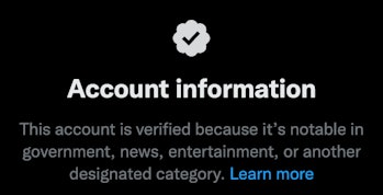Twitter verified user non-Blue paying account information