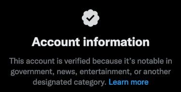 Twitter verified user non-Blue paying account information