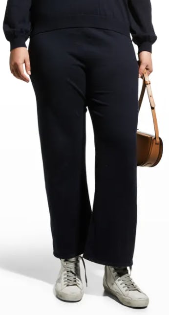 Minnie Rose Plus Cotton/Cashmere Flared Pants