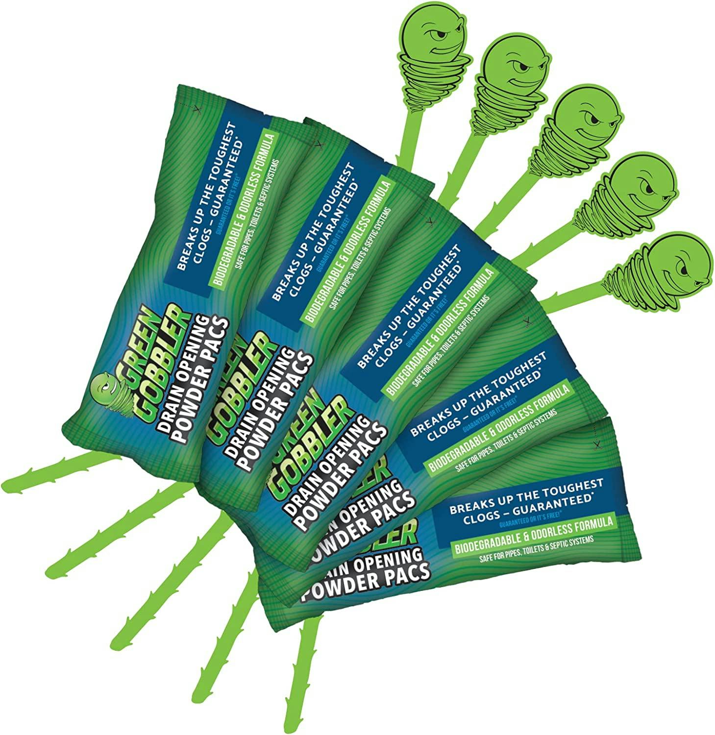 Green Gobbler Drain Clog Remover (5-Pack)
