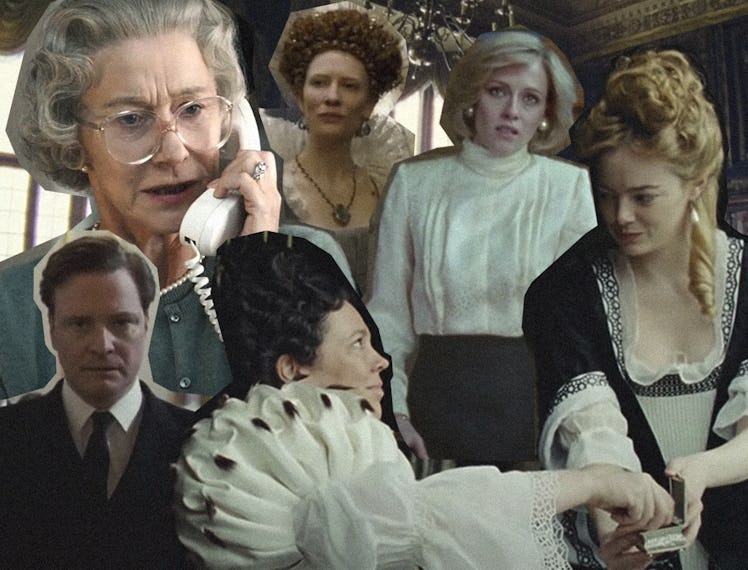 A collage of characters from royal period films