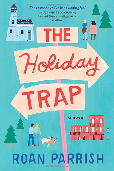 The Holiday Trap is a romantic LGBTQ Christmas book for book clubs.