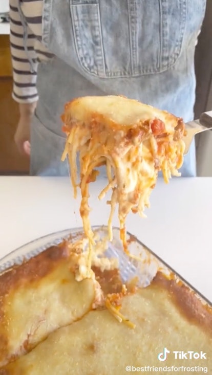 How to make the trending Million Dollar Spaghetti recipe from TikTok.