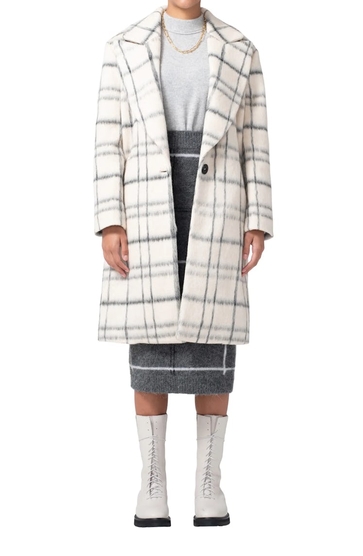 Graphic Check Princess Coat