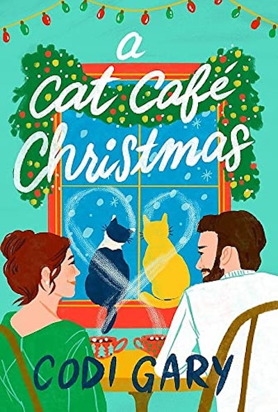 A Christmas book for book clubs set in a cat cafe is a fun, unexpected option.