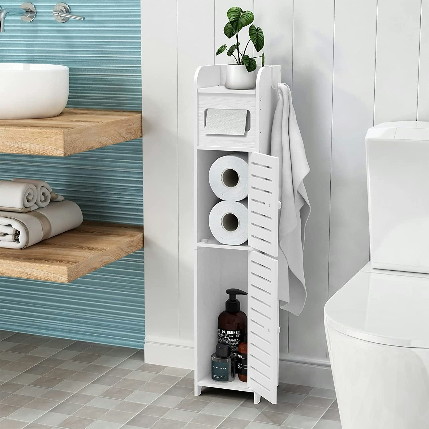 WODETREE Upgrade Small Bathroom Storage Cabinet