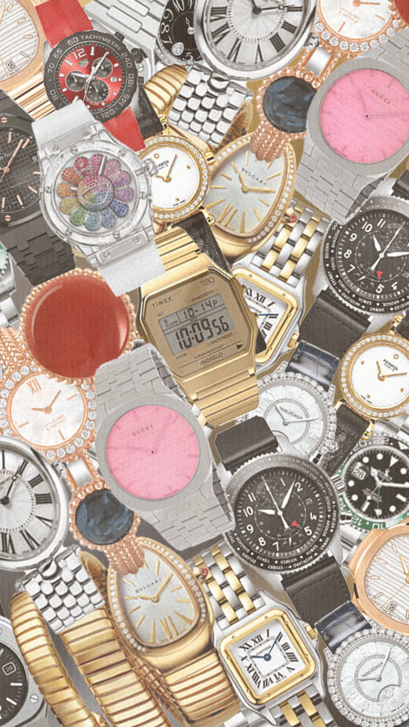 A collage of watches