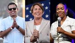 Side-by-side photos of Robert Garcia, Maura Healey, and Summer Lee