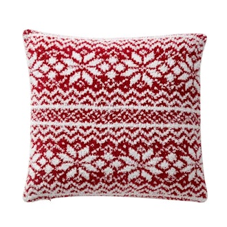 Aspen Chenille Snowflake Square Decorative Pillow Cover