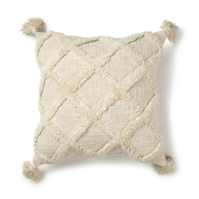 Tufted Trellis Decorative Throw Pillow
